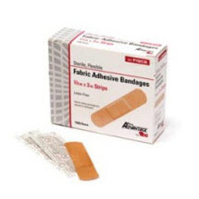 Bandage Strips Elastic/Fabric Pro-Advantage 3/4x3" Flexible Tan LF 100/Bx, 12 BX/CA - Surgical Supplies NY
